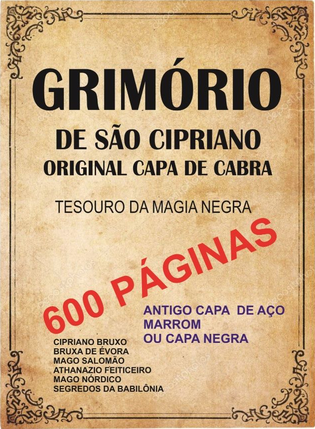 Grimório de São Cipriano Original Capa de Cabra (Tesouro da Magia Negra)